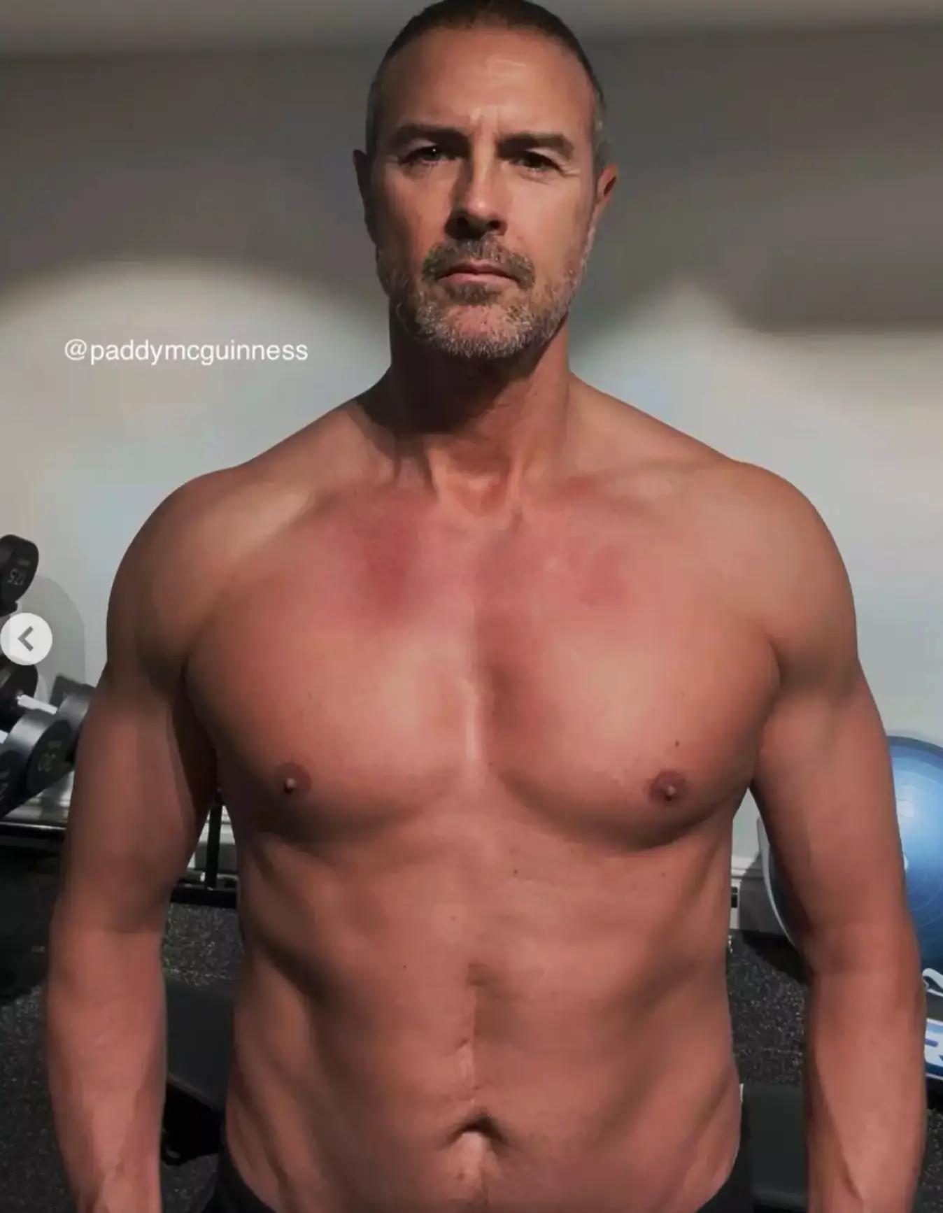 The popular comedian underwent a huge body transformation (Instagram/@paddymcguinness)
