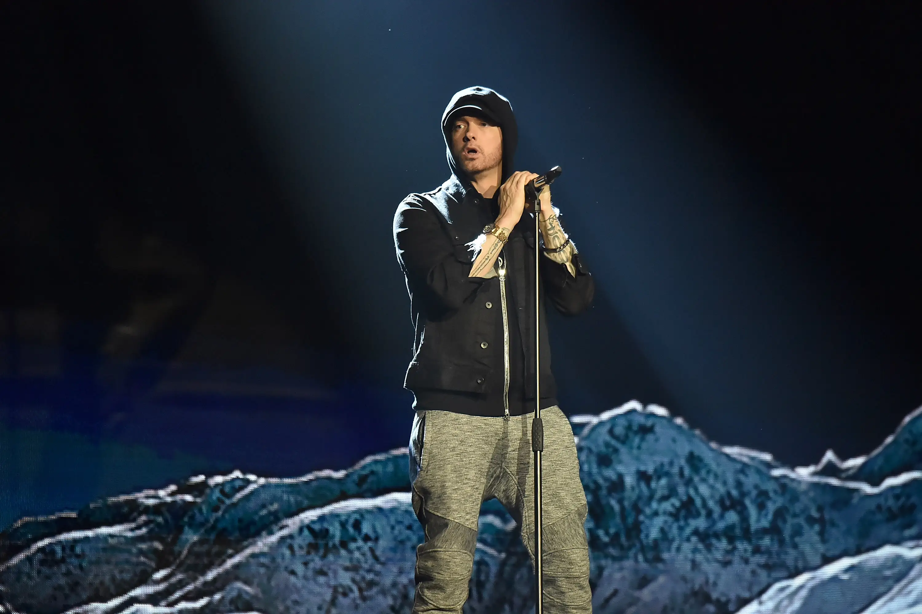 Eminem explained the reasoning behind his comments about the Superman star in a few of his songs (Kevin Mazur/WireImage)