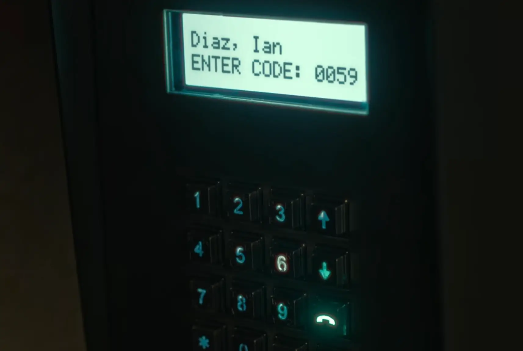 The name which was featured on the intercom spooked him away before he went inside (Netflix)