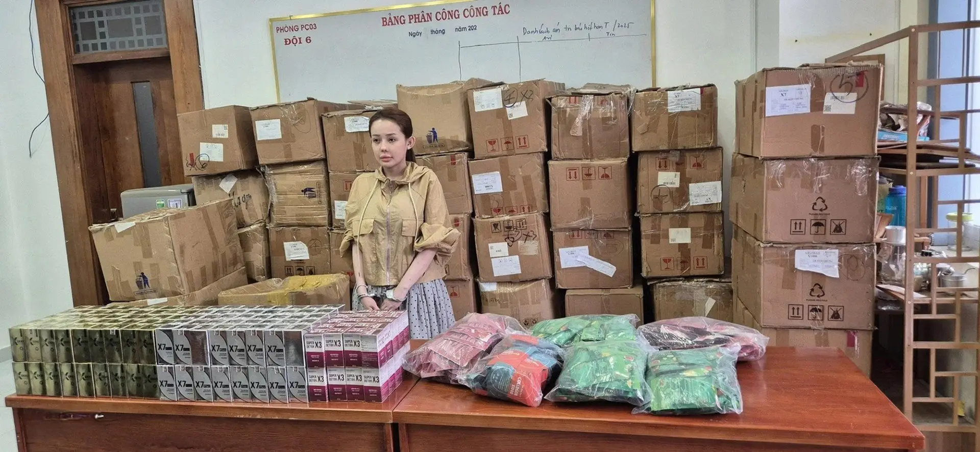 Police say she was putting the fake capsules into products she was selling as 'free gifts', but they were a serious health risk (NEWSX)