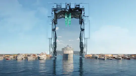 Ships will be able to pass through the invisible city. (NEOM)