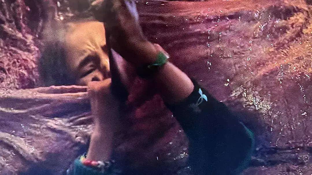 The show's famously 80s aesthetic was ruined slightly by the gaffe (Netflix)