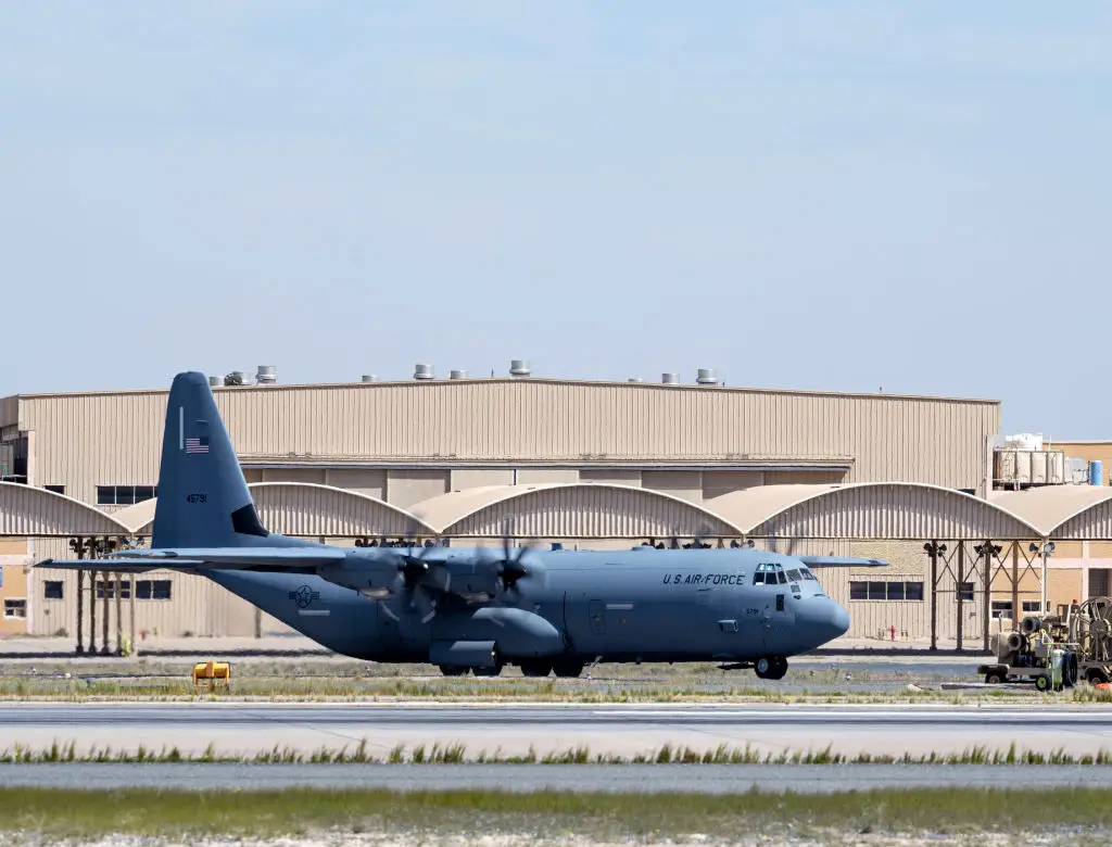 It is believed that the plane passing by was a military C-130.