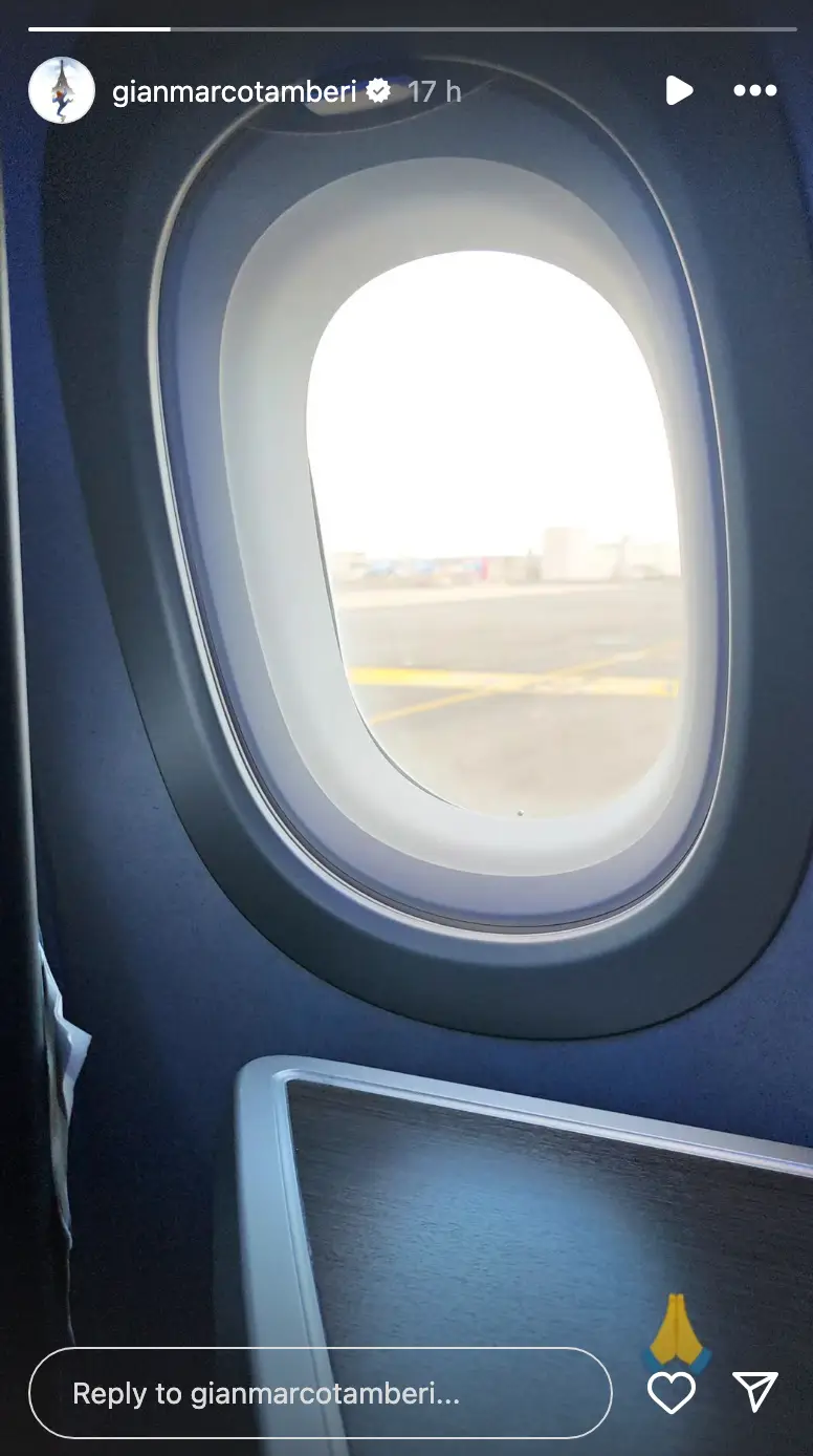 Tamberi setting off for Paris (Instagram / gianmarcotamberi)