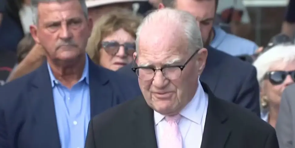 Kevin Reddington speaking to the media after the mistrial was declared (BBC News)