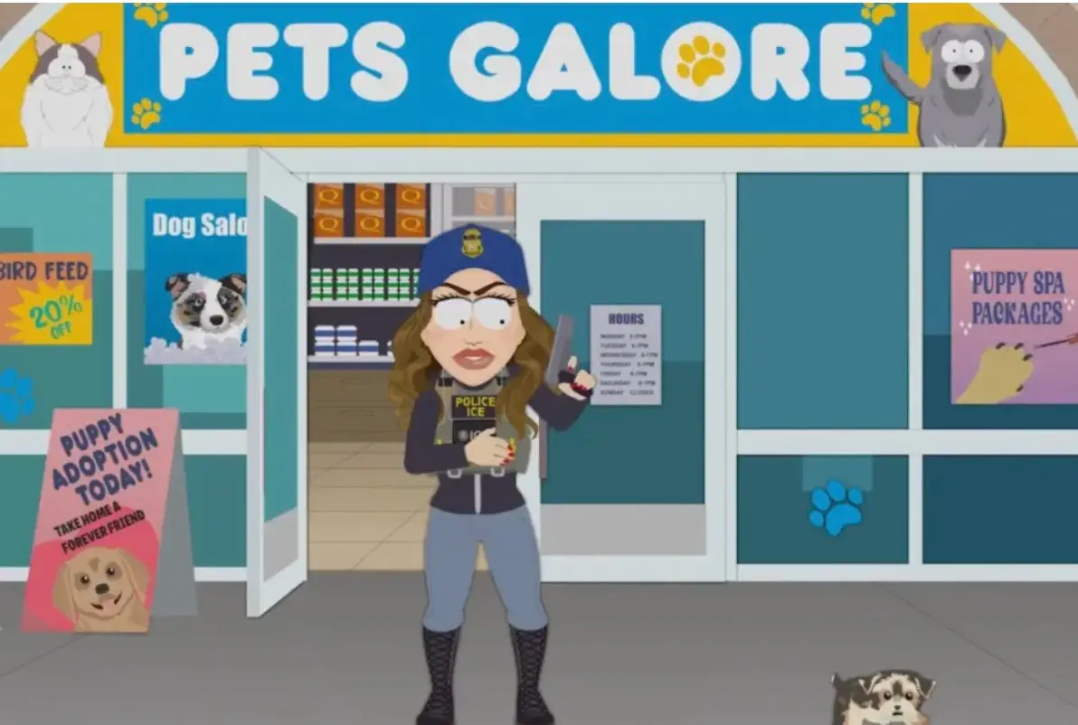 The animated sitcom had a field day with the Homeland Security Secretary's previous admission about shooting her dog dead (Comedy Central)