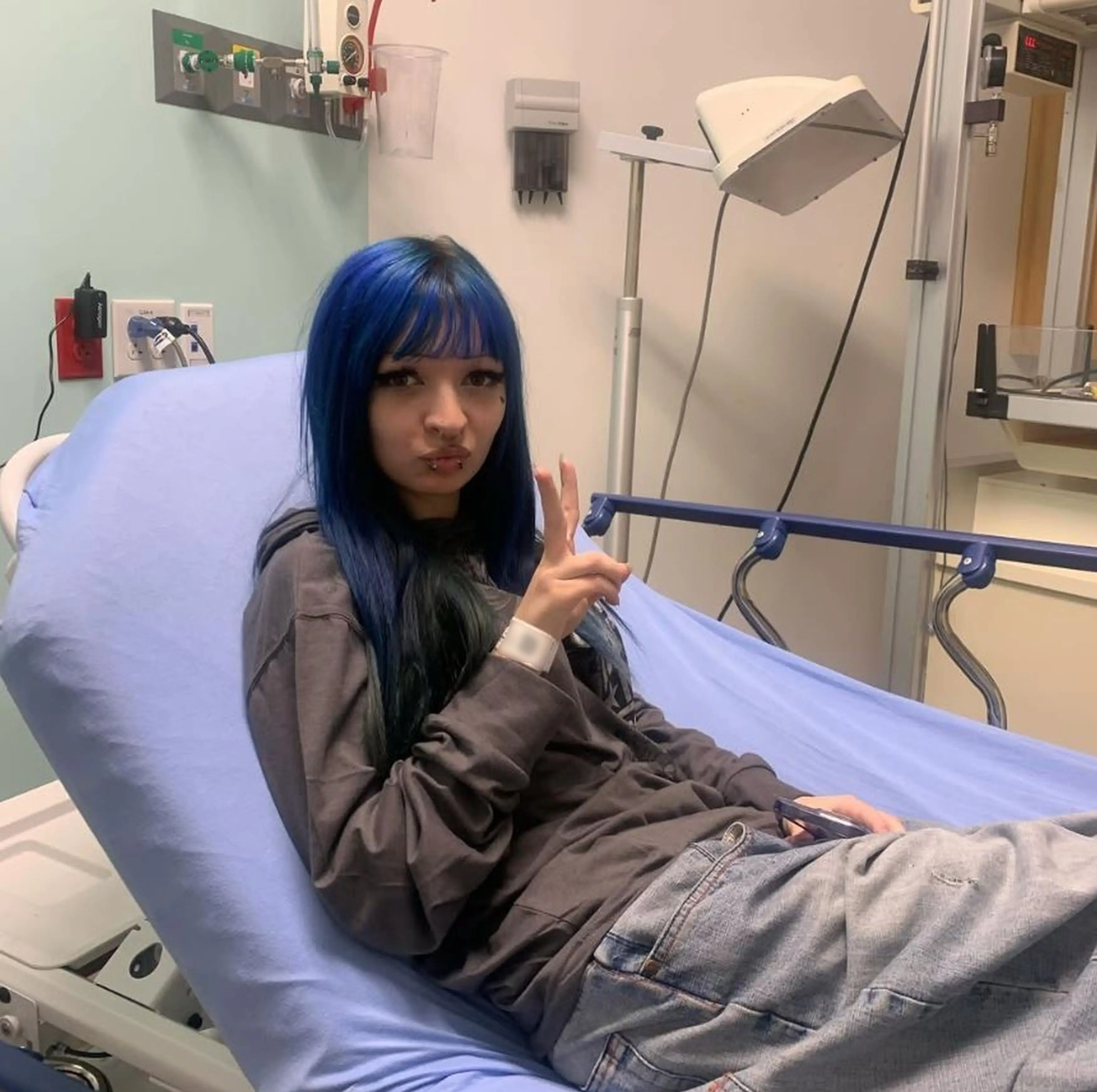 The then-15-year-old smoked legal marijuana vapes for a year-and-a-half before her boyfriend introduced her to nicotine ones (Kennedy News and Media)