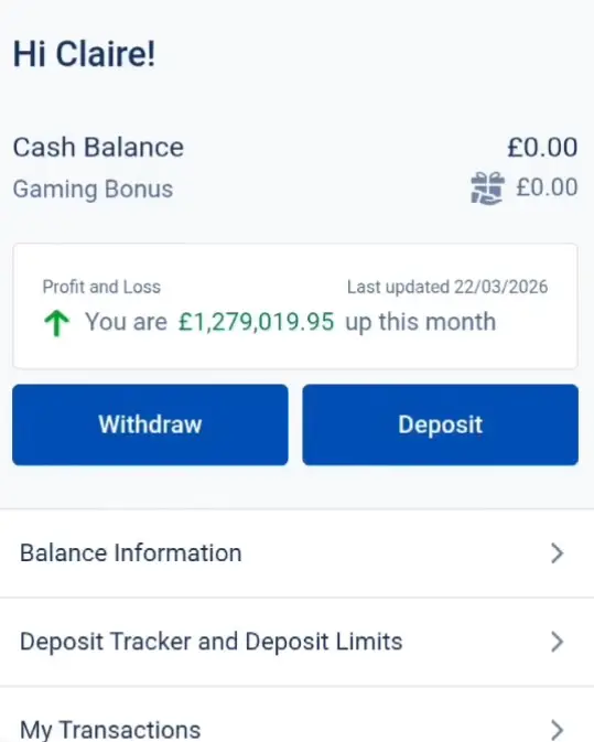 Claire said she 'doesn't even want all of' the £1million cash prize - just some of it (Facebook/Claire Ainsley)