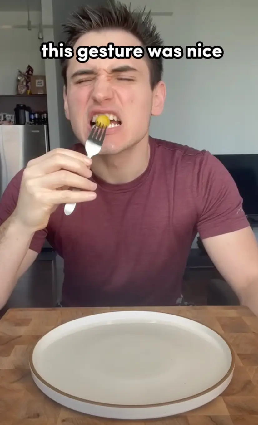 Not the most filling of meals (Instagram/ @jjslavin)