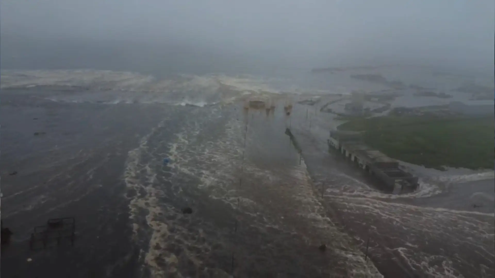 The powerful earthquake triggered huge floods near the epicentre in Russia (Kamchatka of Geophysical Survey/Anadolu via Getty Images)