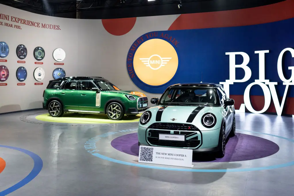 The British car company Mini is also expected to be hit hard by the tariffs (Anindito Mukherjee/Bloomberg via Getty Images)