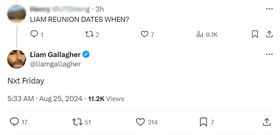 'Nxt Friday' he says. Let's see. (Twitter)