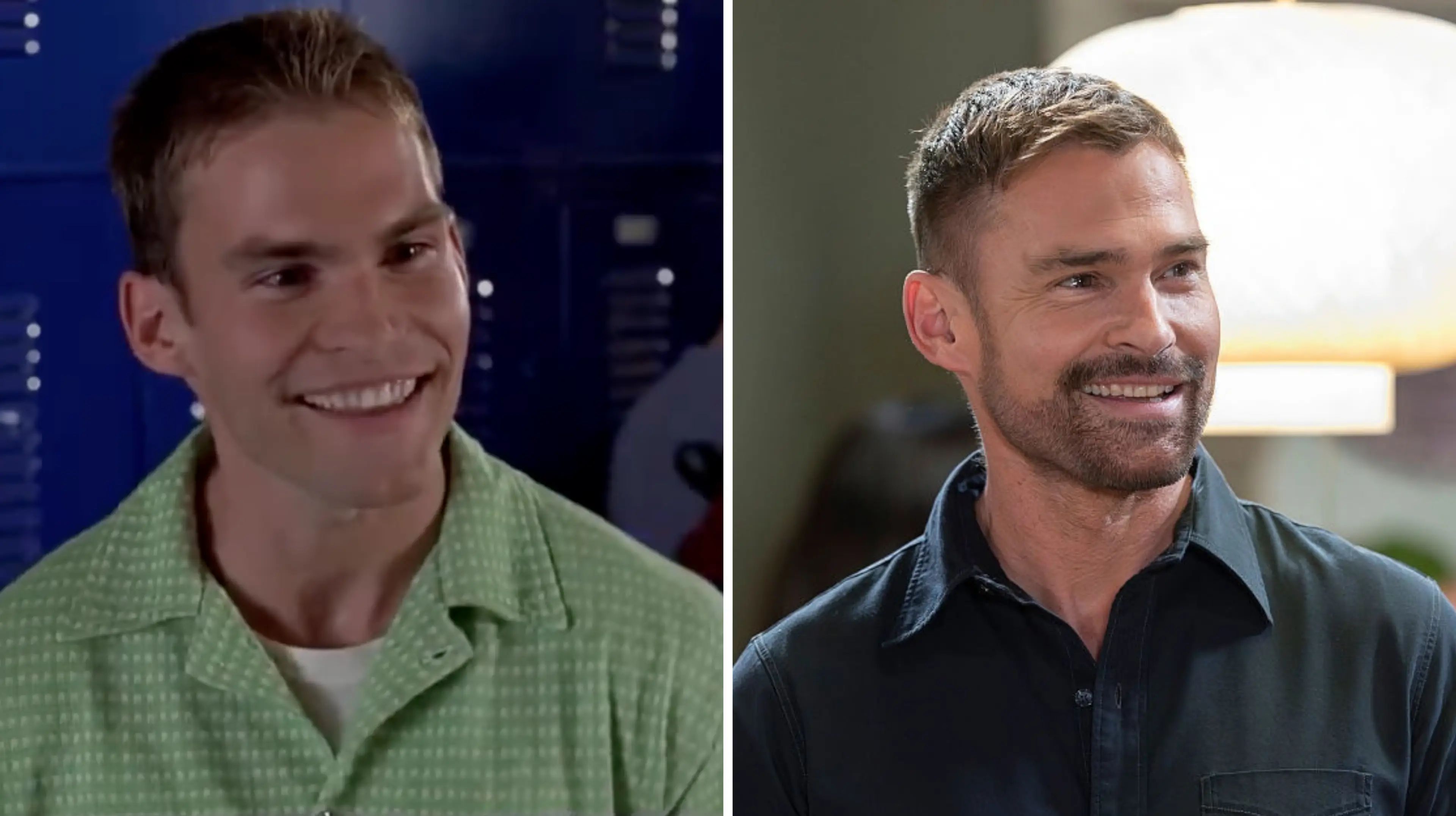 Seann William Scott in 1999 and 2005 (Universal/Raymond Liu/Disney via Getty Images)