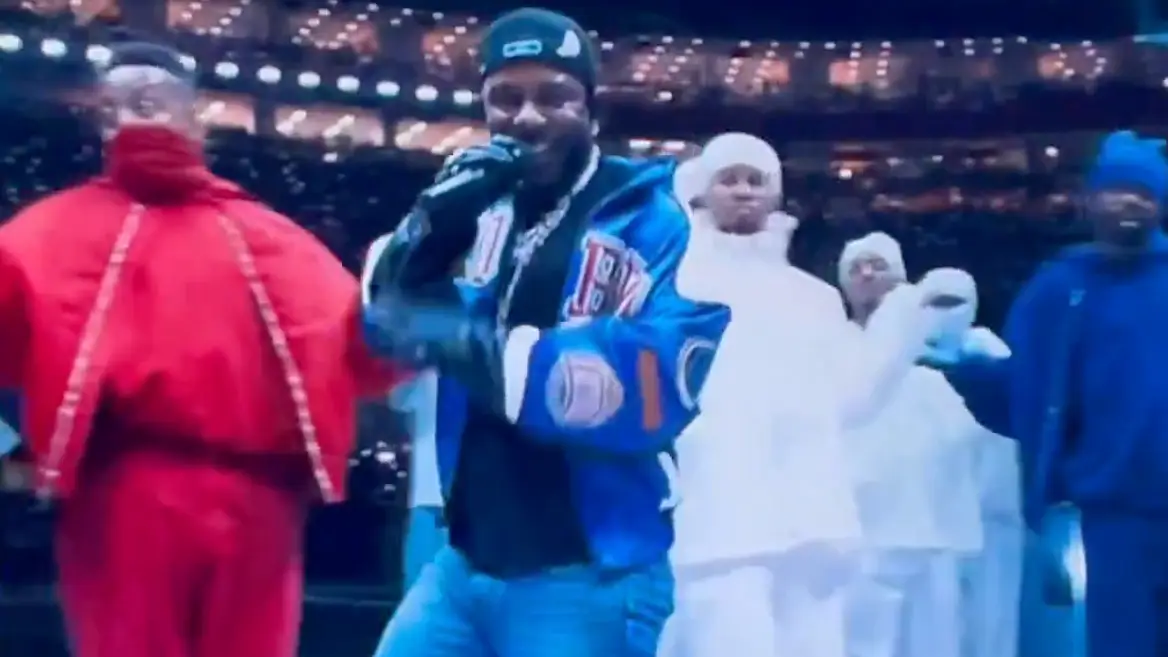 Super Bowl fans spot Kendrick Lamar gesture as he performs song where he calls Drake a 'certified p**dophile'