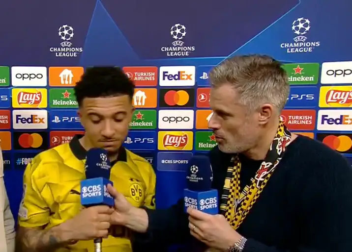 Carragher said he'd had '8 pints'. (CBS)