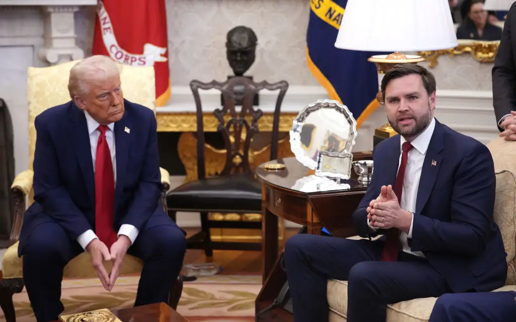 Donald Trump said JD Vance running in 2028 then handing over the presidency was 'one' way he could get a third term (Andrew Harnik/Getty Images)