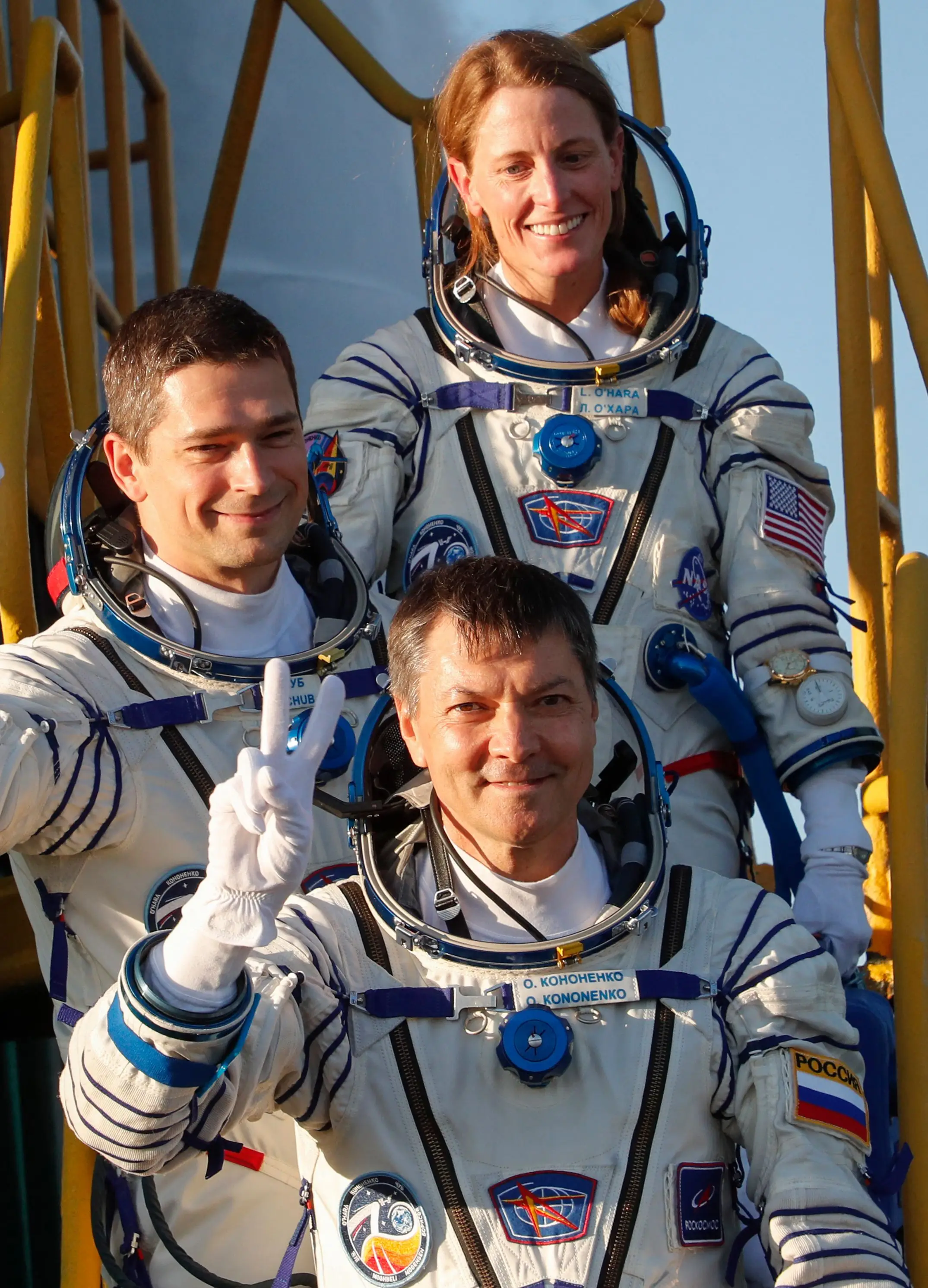 The Russian cosmonaut is currently still on the ISS with Loral O’Hara and Nikolai Chub (MAXIM SHIPENKOV/POOL/AFP via Getty Images)