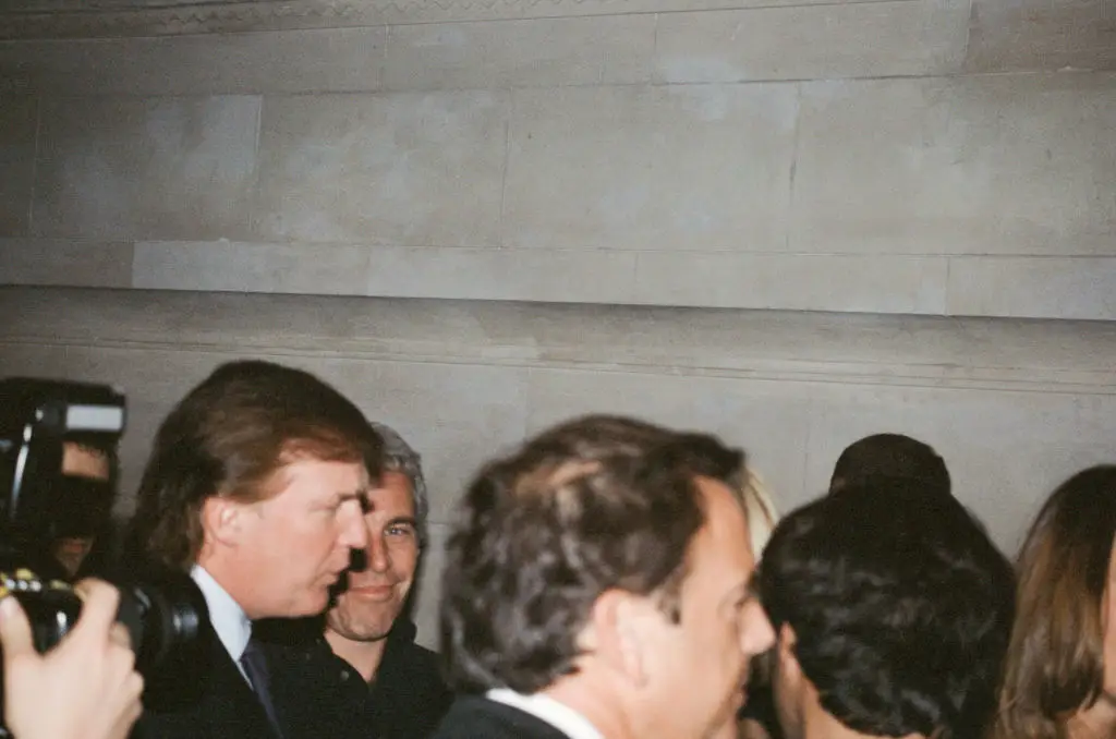 Donald Trump and Jeffrey Epstein seen together at another Victoria's Secret event in 1997 (Thomas Concordia/Getty Images)