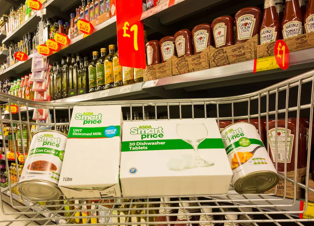 The previous Smart Price range featured plain white packaging.