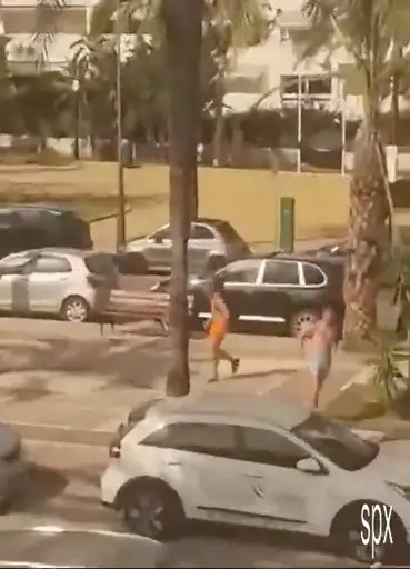 Tourists were seen fleeing from the scene.