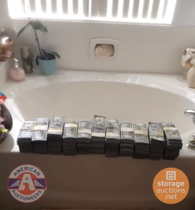 The lucky bloke ended up walking away with a smaller, but still substantial, sum than he initially found in the safe (YouTube/Dan & Laura Dotson)