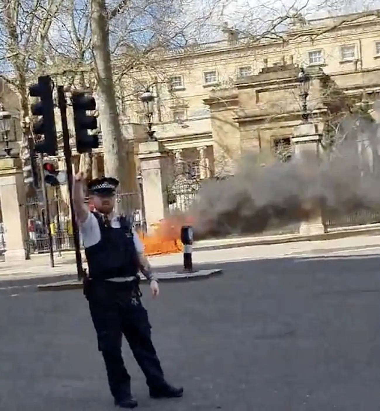 Police said no injuries were reported.