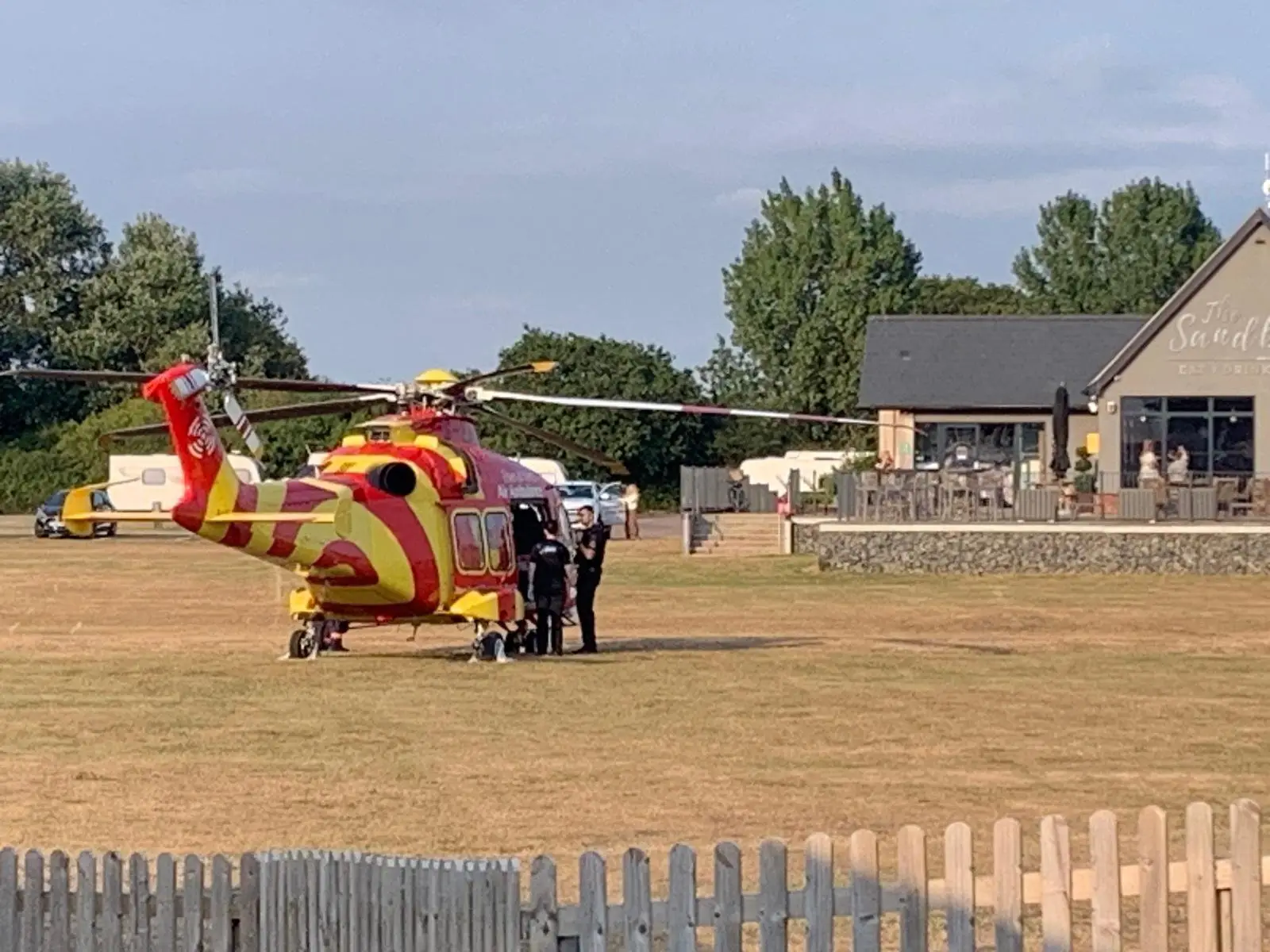 One person remains in serious condition after going to hospital via air ambulance (SWNS)
