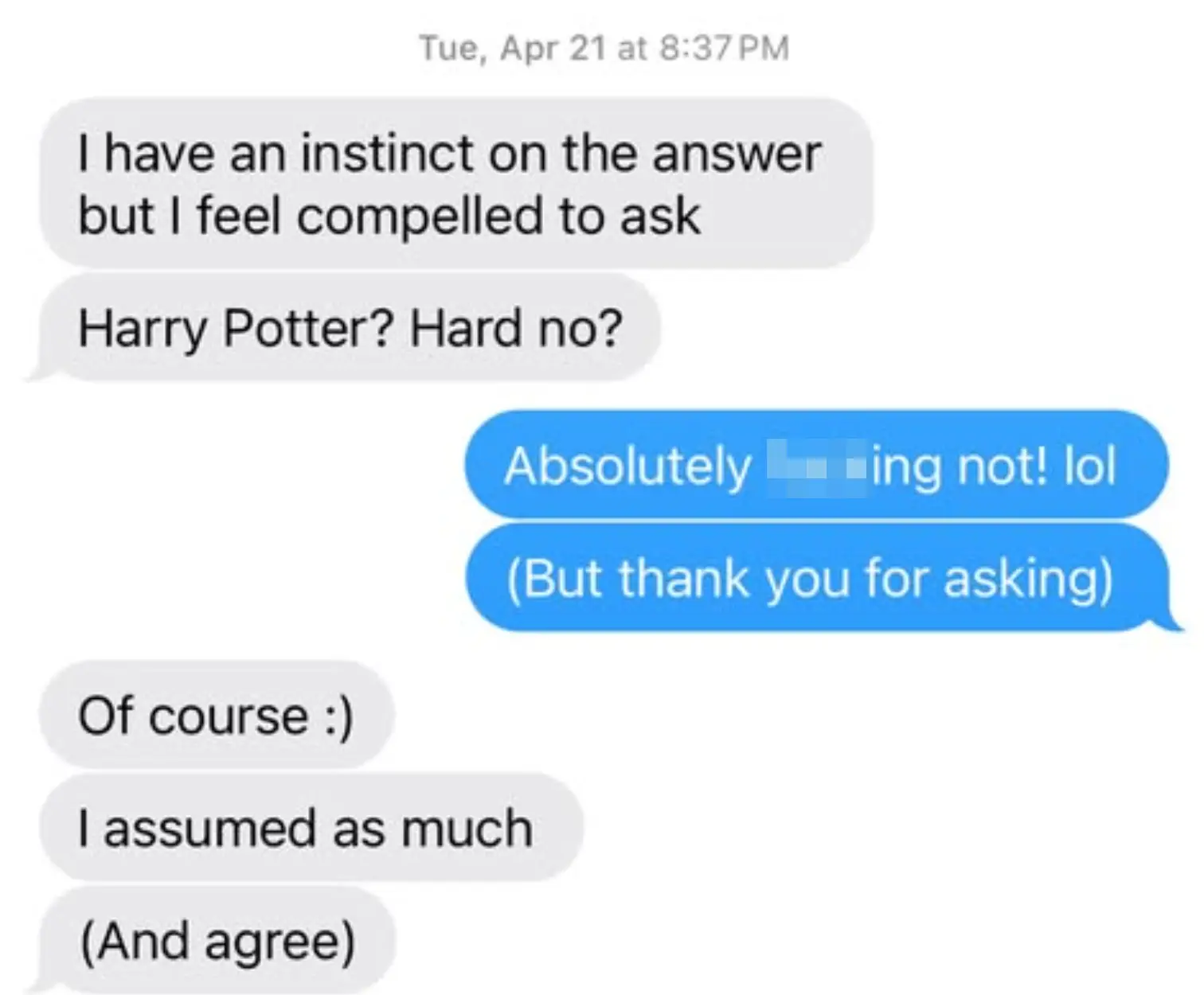 The exchange was posted online (Ally Pankiw / Instagram)