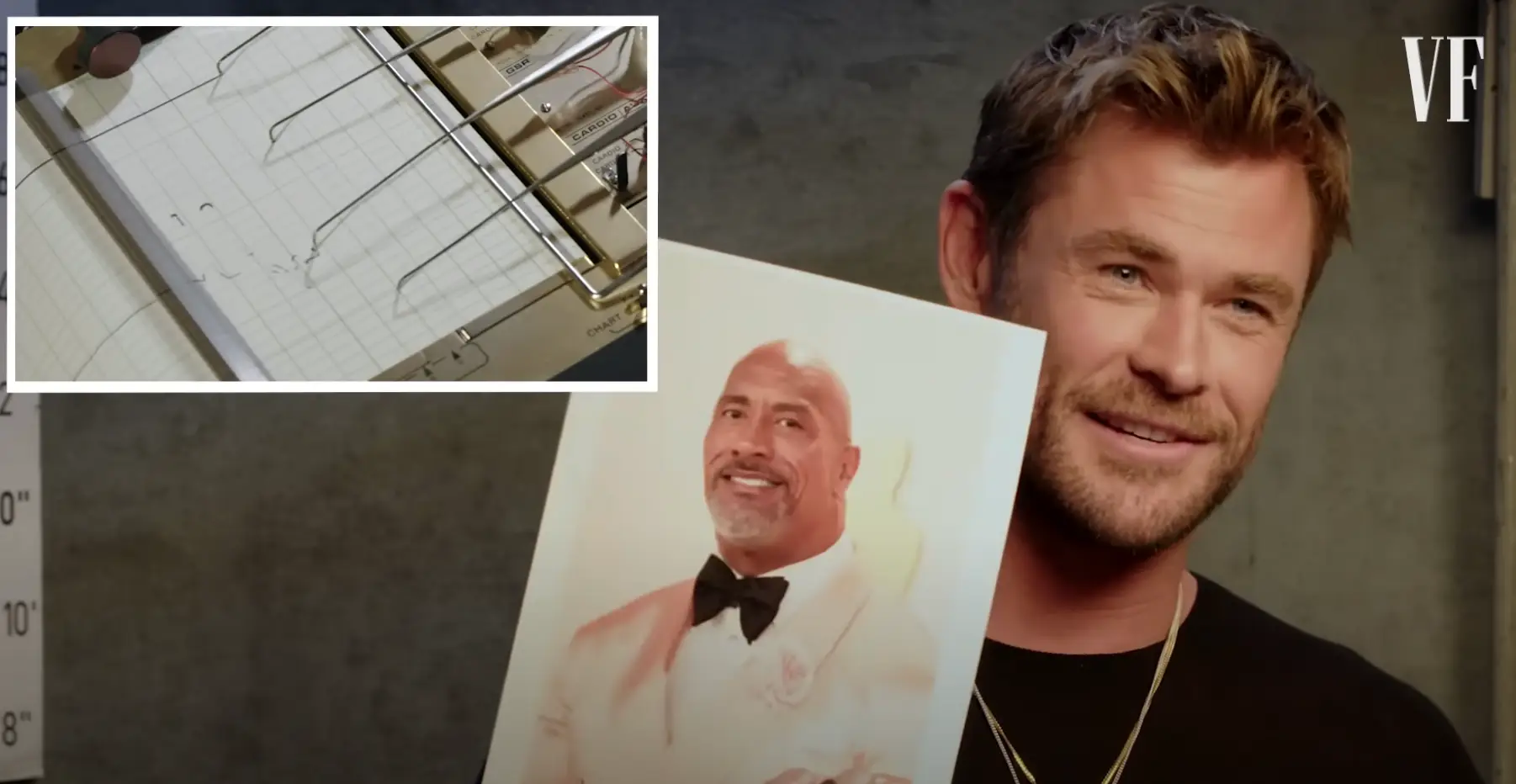 He refused to answer who the better action hero is. (YouTube/Vanity Fair)