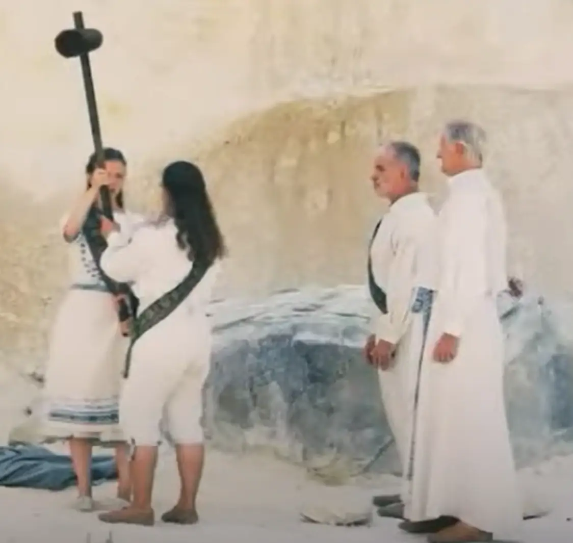 This moment is plucked from folklore, so it's not clear whether it was fact or fiction. (A24)