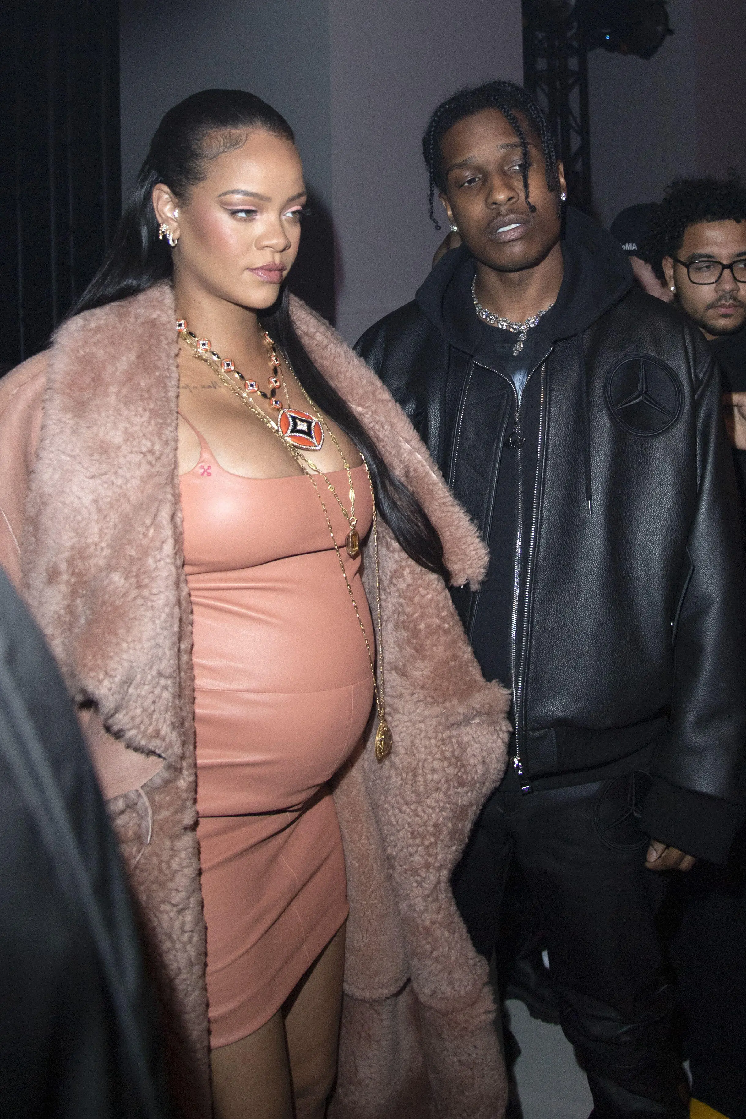 Rihanna and A$AP Rocky at Paris Fashion Week.