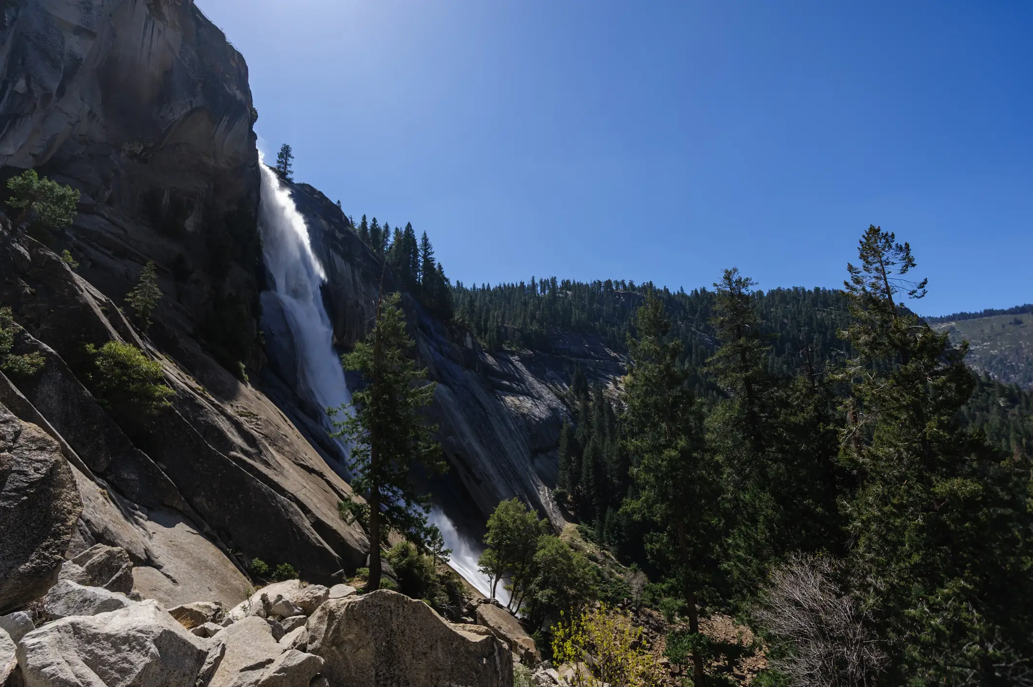 A woman revealed how she unknowingly took a snap of a man's final moments on top of Nevada Fall (Getty Stock Images)