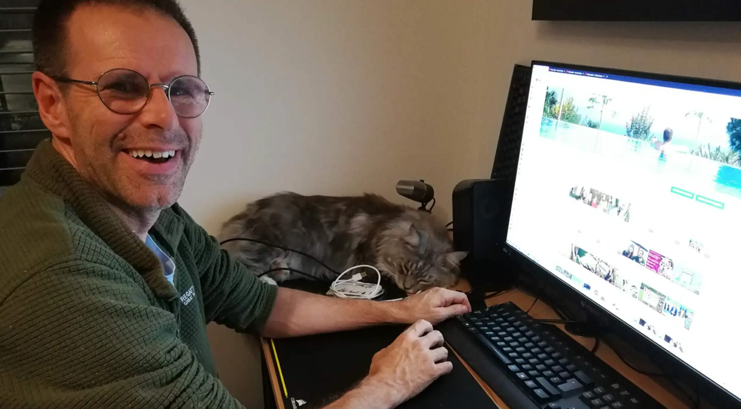 Ian now gets to travel the world by house and pet sitting. (Ian Usher)