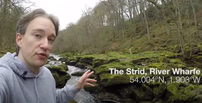 The Strid is located on a stretch of the River Wharfe (YouTube/Tom Scott)