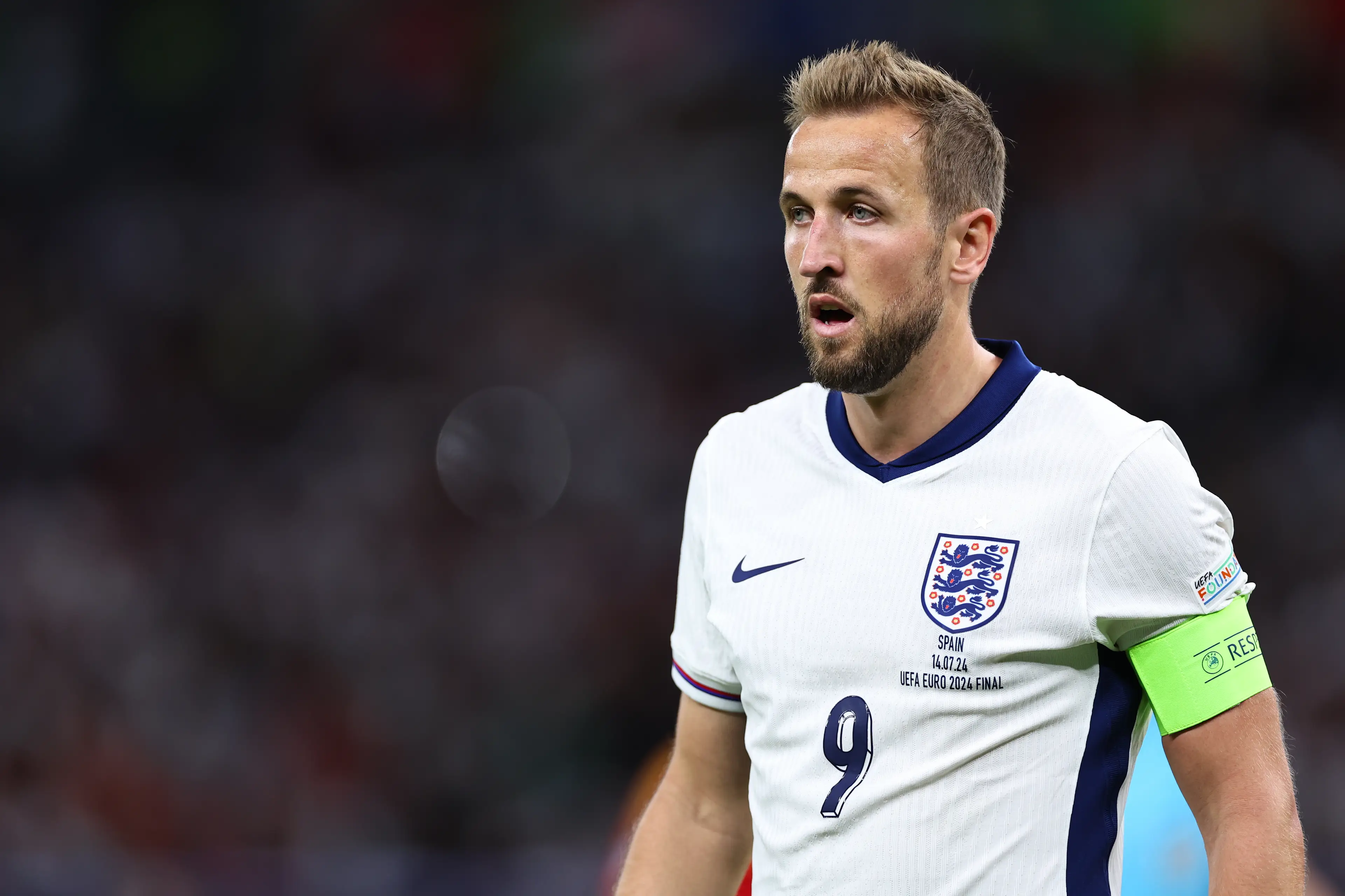 Harry Kane is tied for top scorer at Euro 2024 with five other players. (Robbie Jay Barratt - AMA/Getty Images)