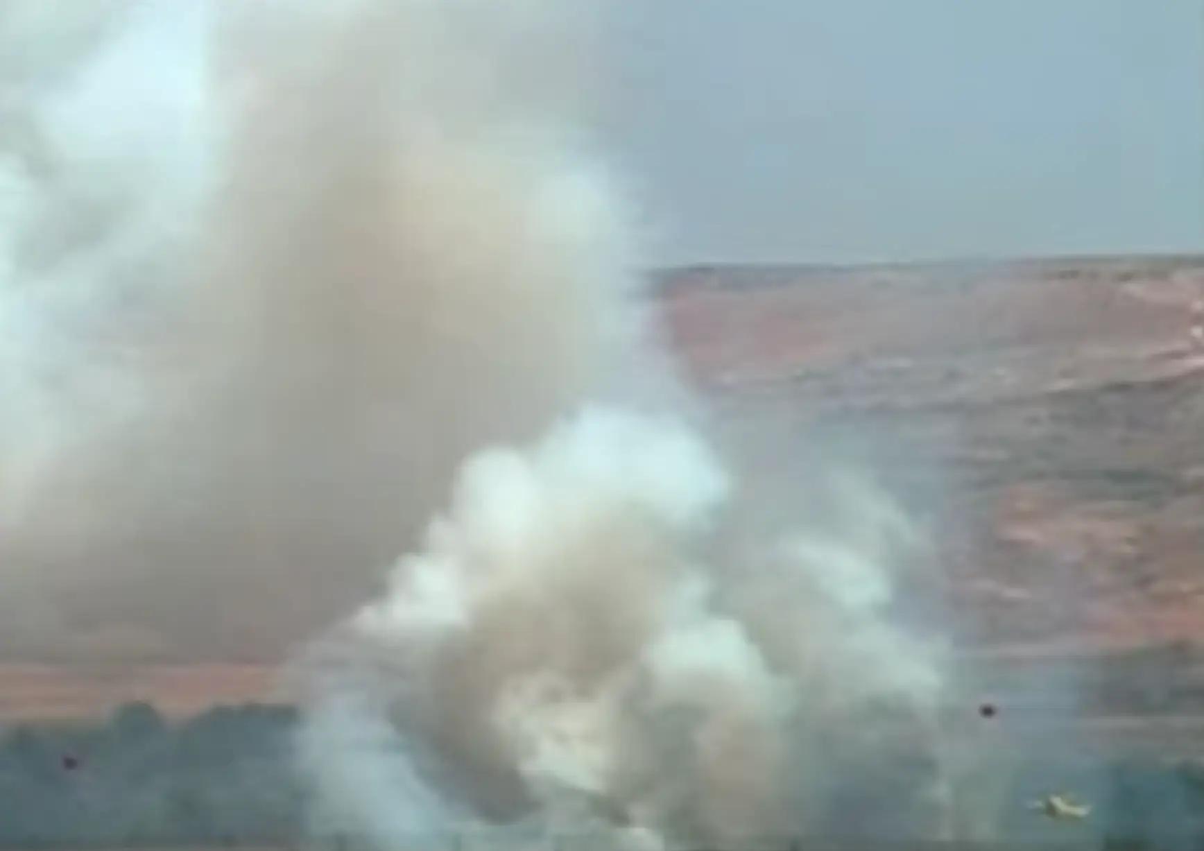 The aftermath of the crash.