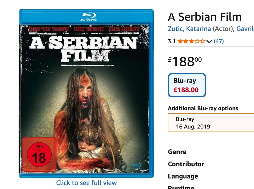 Nearly £200 on Amazon, if you really want to watch it (Amazon)