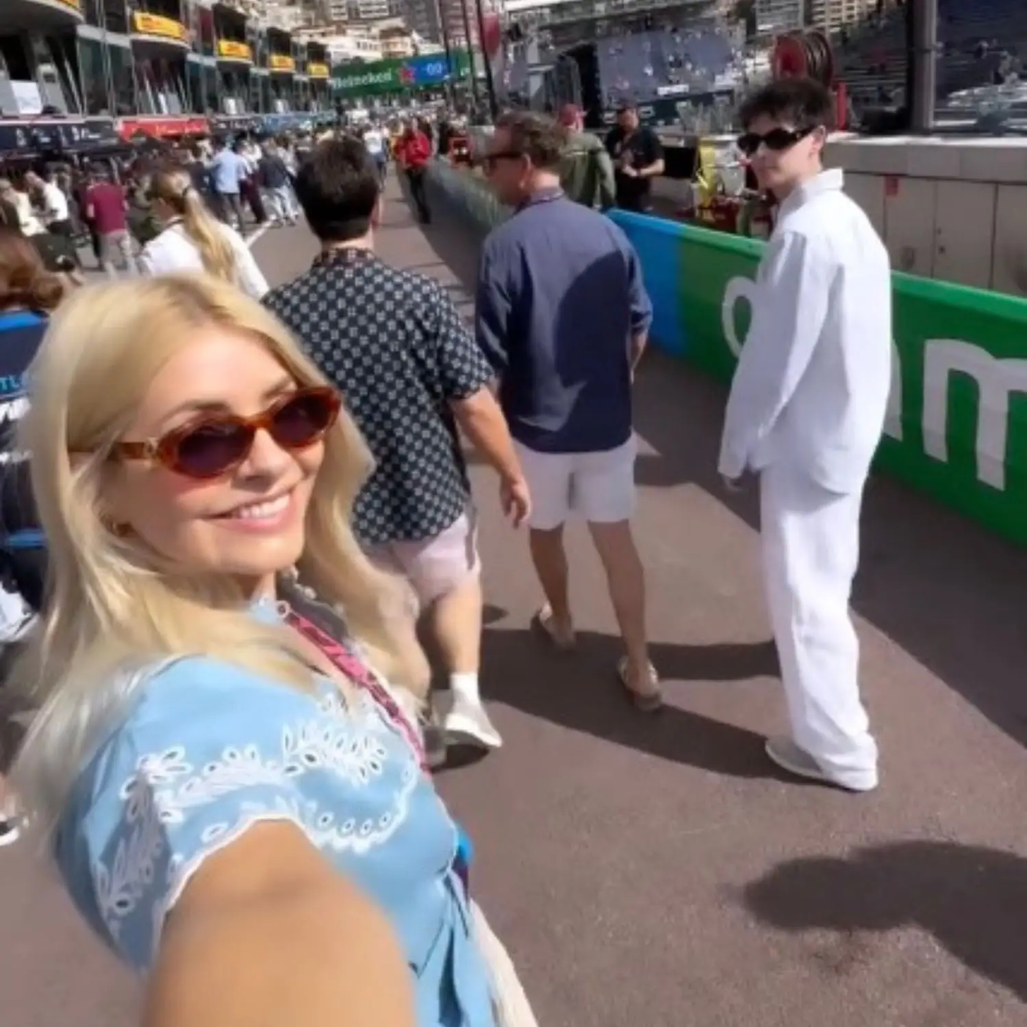 The star uploaded a montage of her time at the sporting event (Instagram/@hollywilloughby)