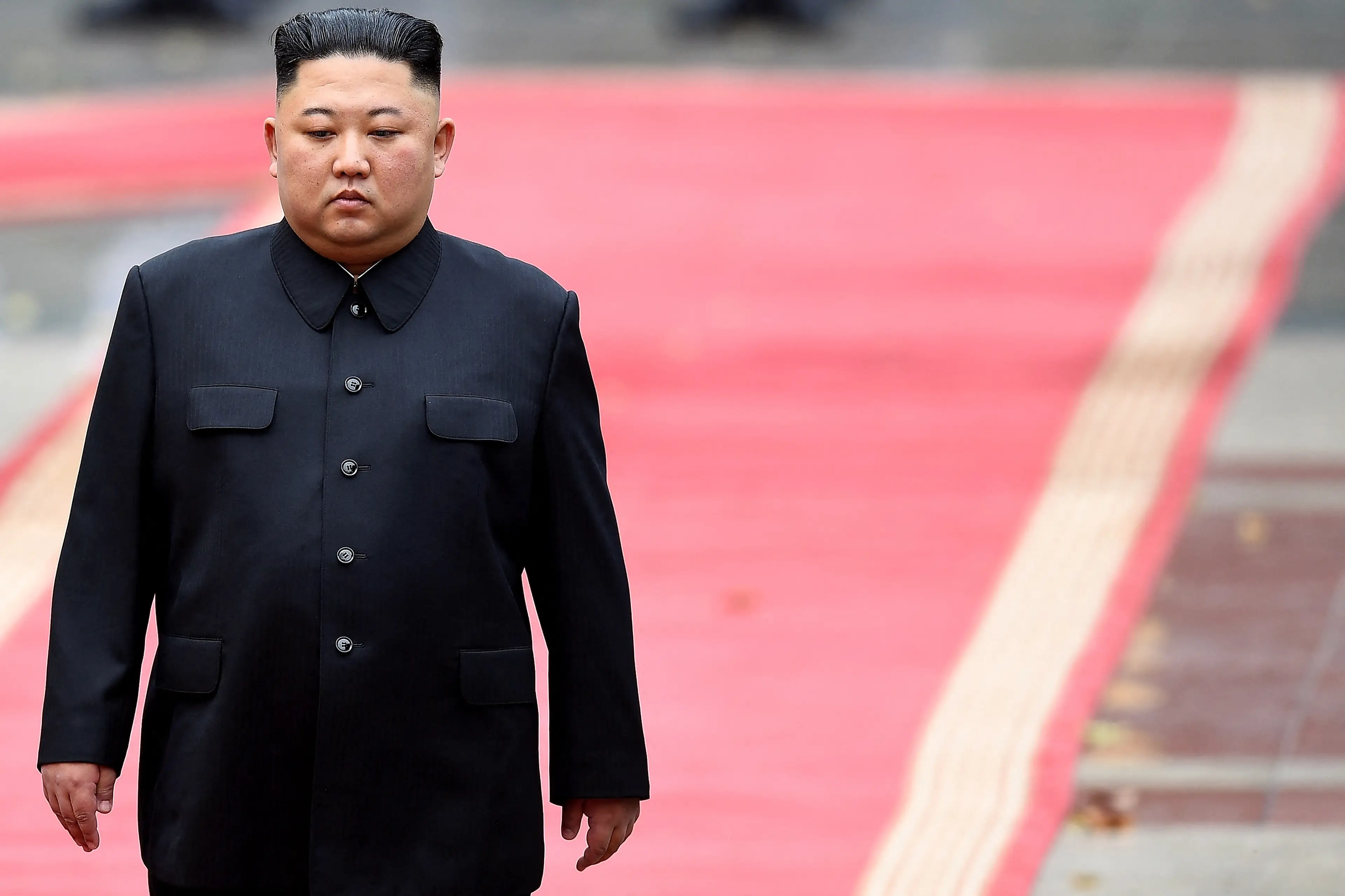 The mum was incorrectly sent a Kim Jong Un costume (MANAN VATSYAYANA/POOL/AFP via Getty Images)