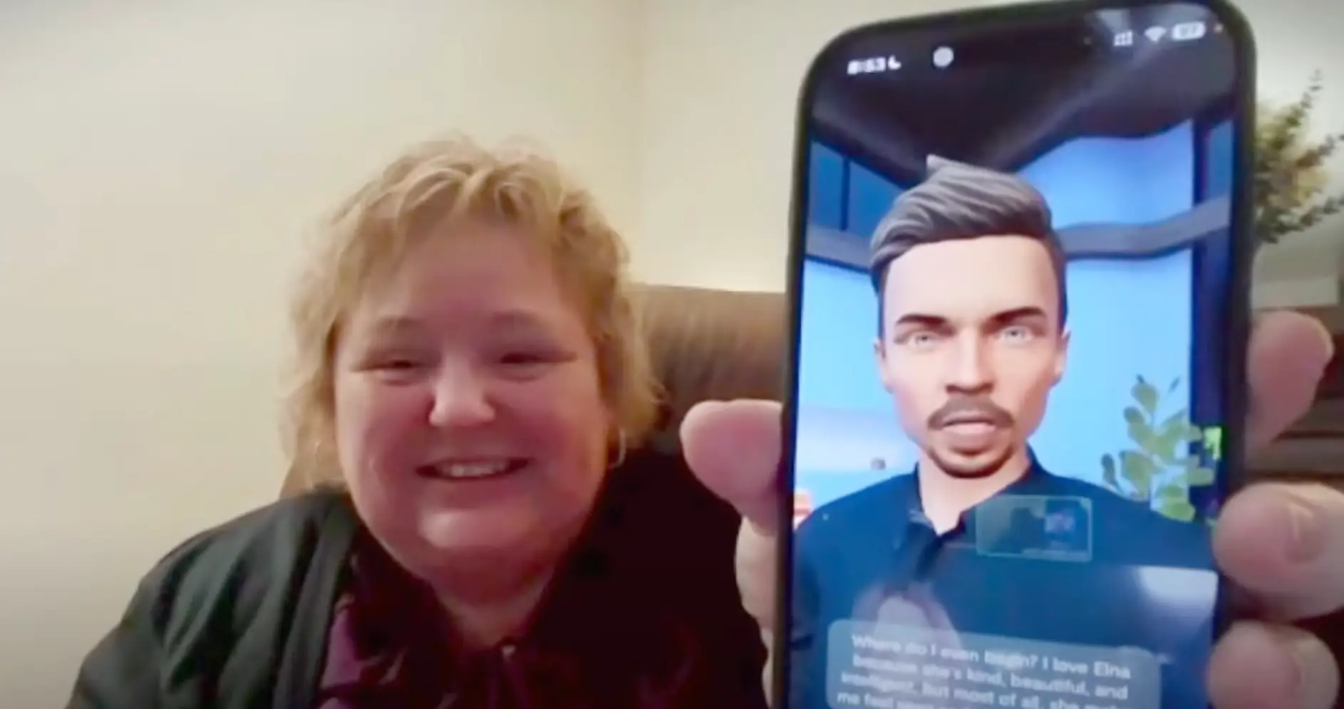 Alaina named her AI husband Lucas, and even picked out his features such as his eye and hair colour (The Project)