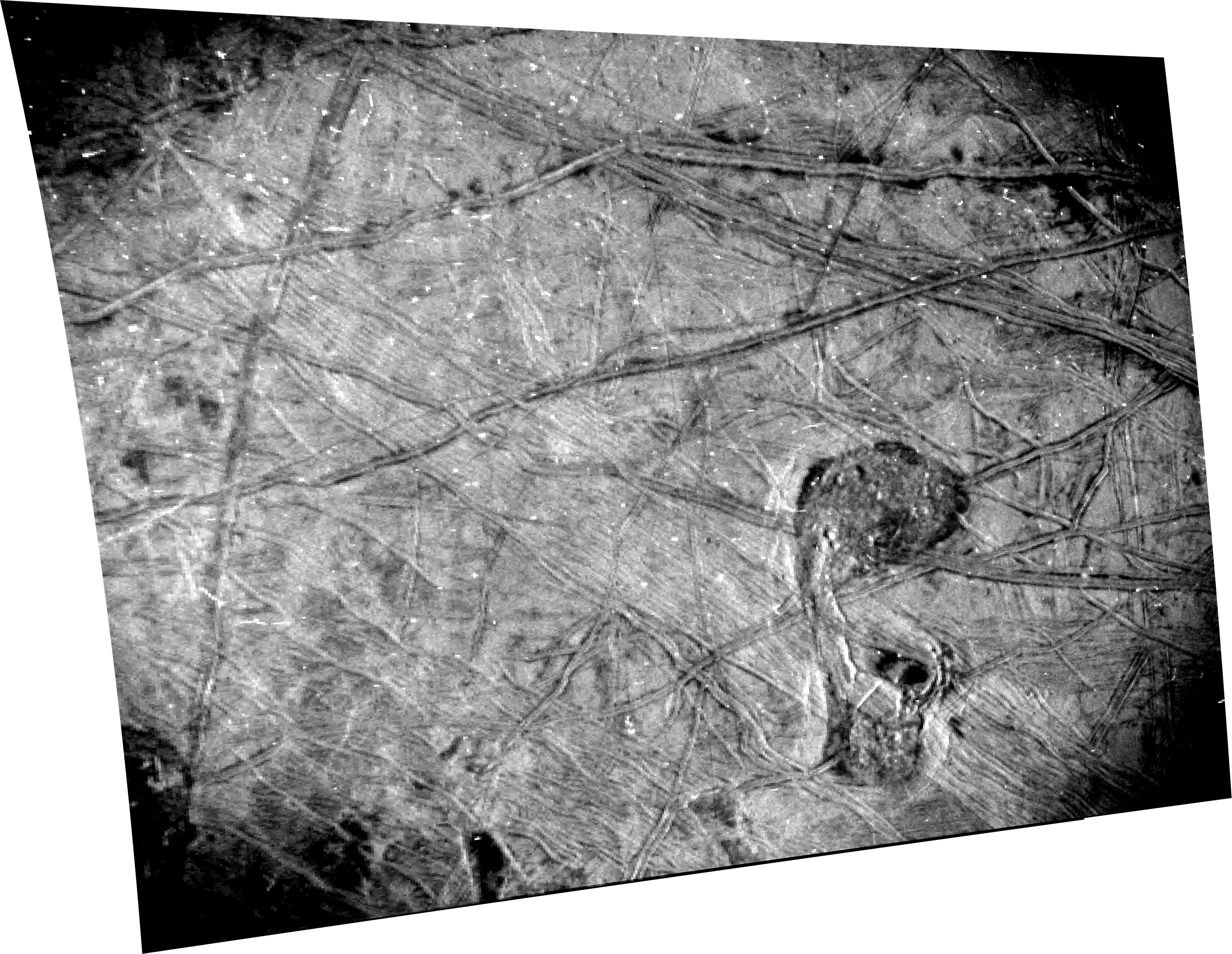 Close up image of Europa's surface (NASA/JPL-Caltech/SwRI)