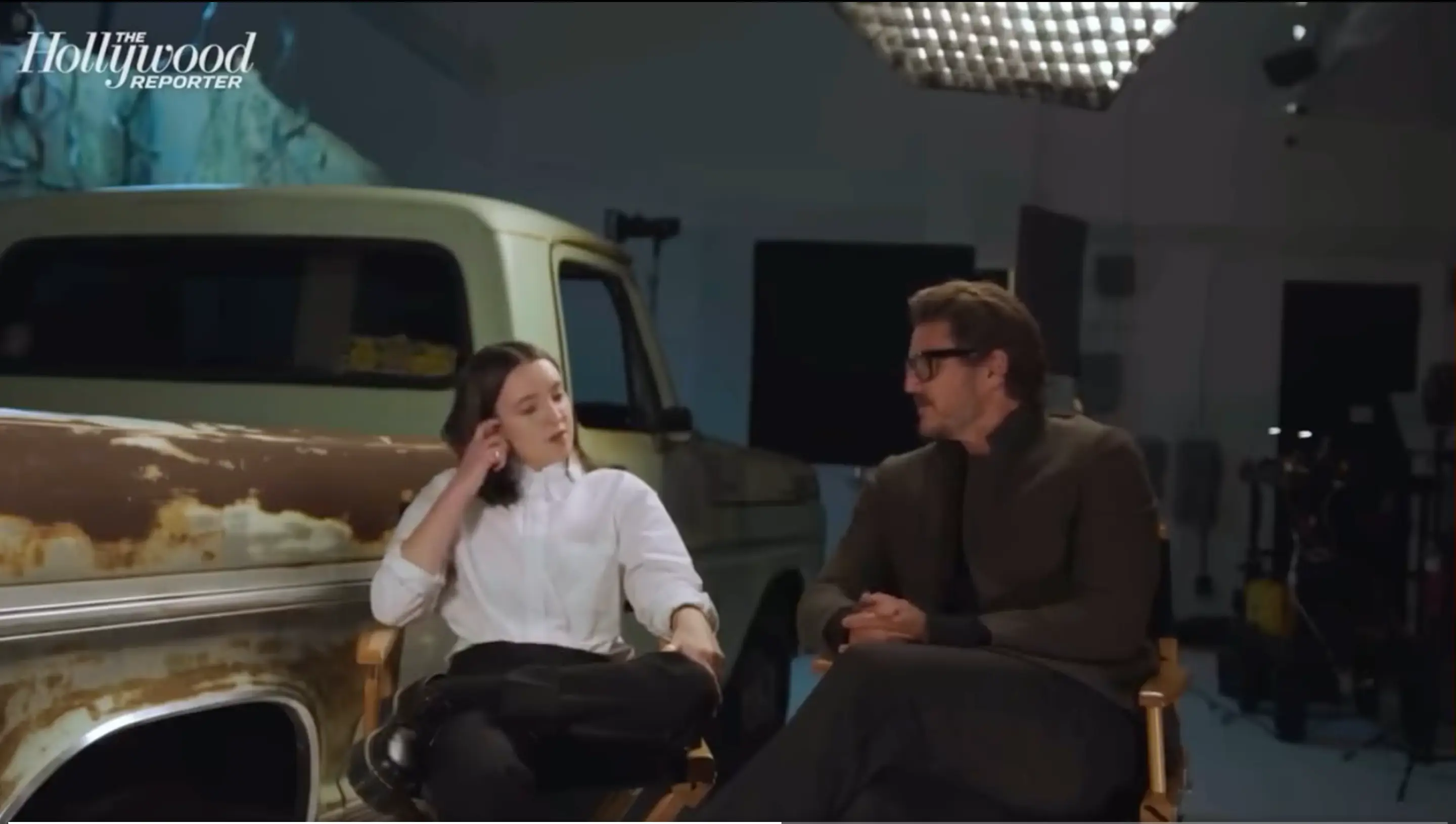 Bella and Pedro for their interview with The Hollywood Reporter CREDIT: The Hollywood Reporter/ Twitter