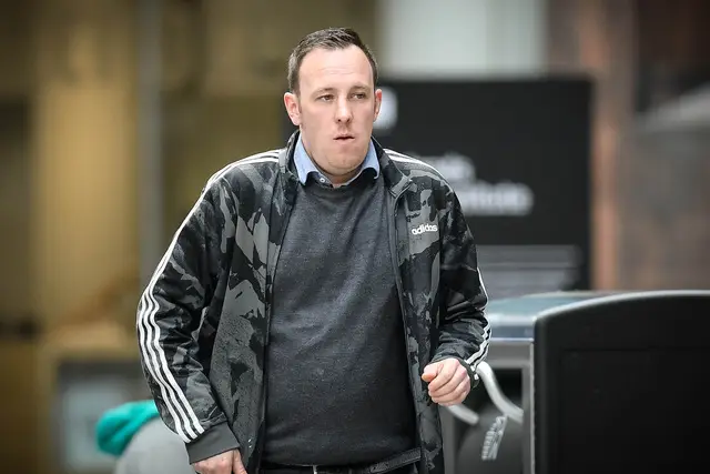 Aaron Johnson pleaded guilty to throwing the pie.