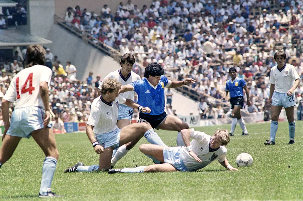 The Argentina team will wear black armbands to honour the late Diego Maradona this evening (AFP via Getty Images)