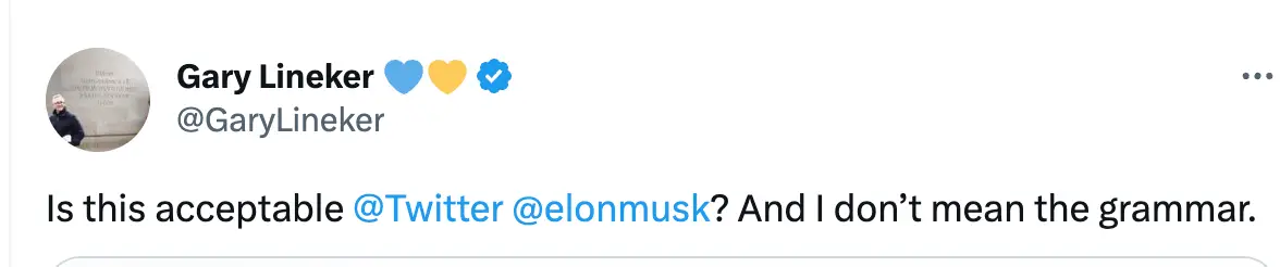 Gary Lineker called out Musk over the abusive message.