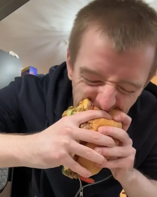 Despite all its filling, Darren actually enjoyed the sandwich.