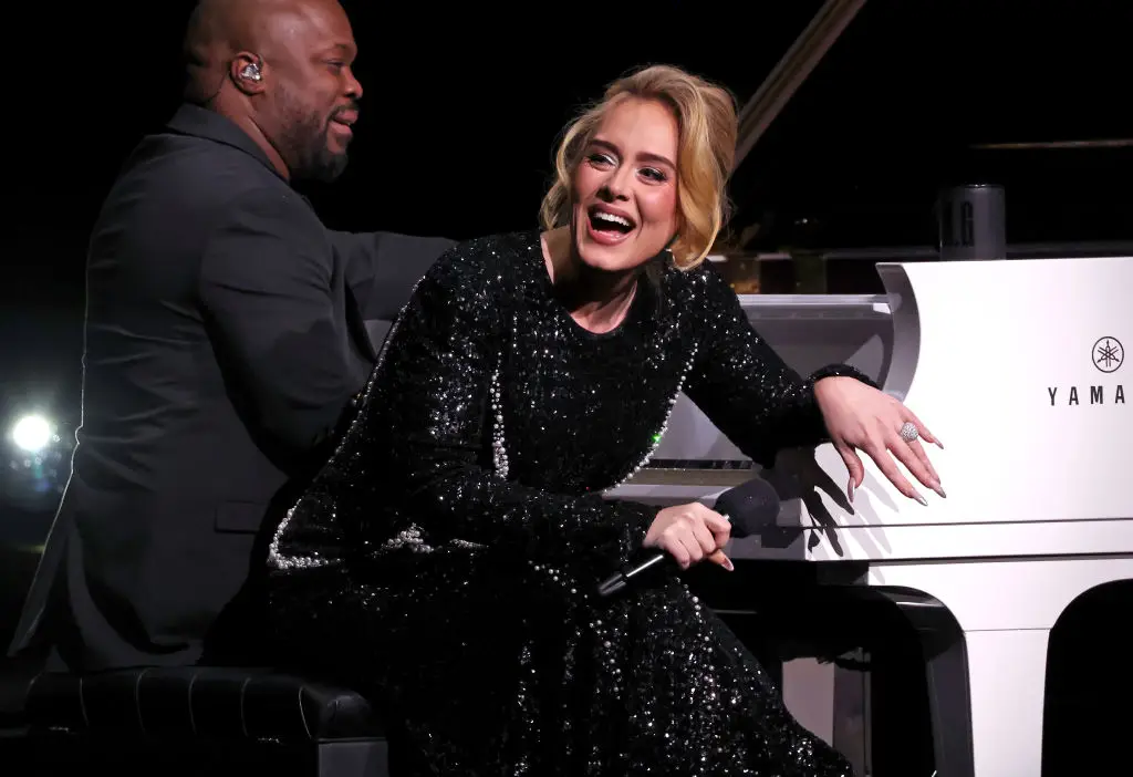 Adele performing at her Las Vegas residency shows. (Kevin Mazur/Getty Images for AD)