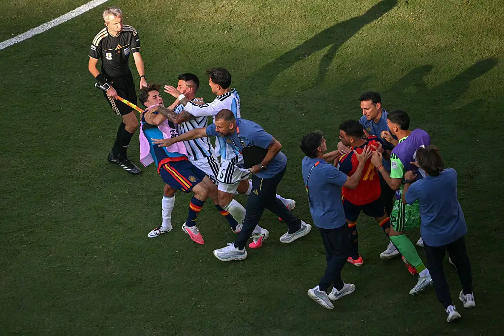 Fans and pundits criticised the Argentine team's behaviour (MAURO PIMENTEL / AFP via Getty Images)
