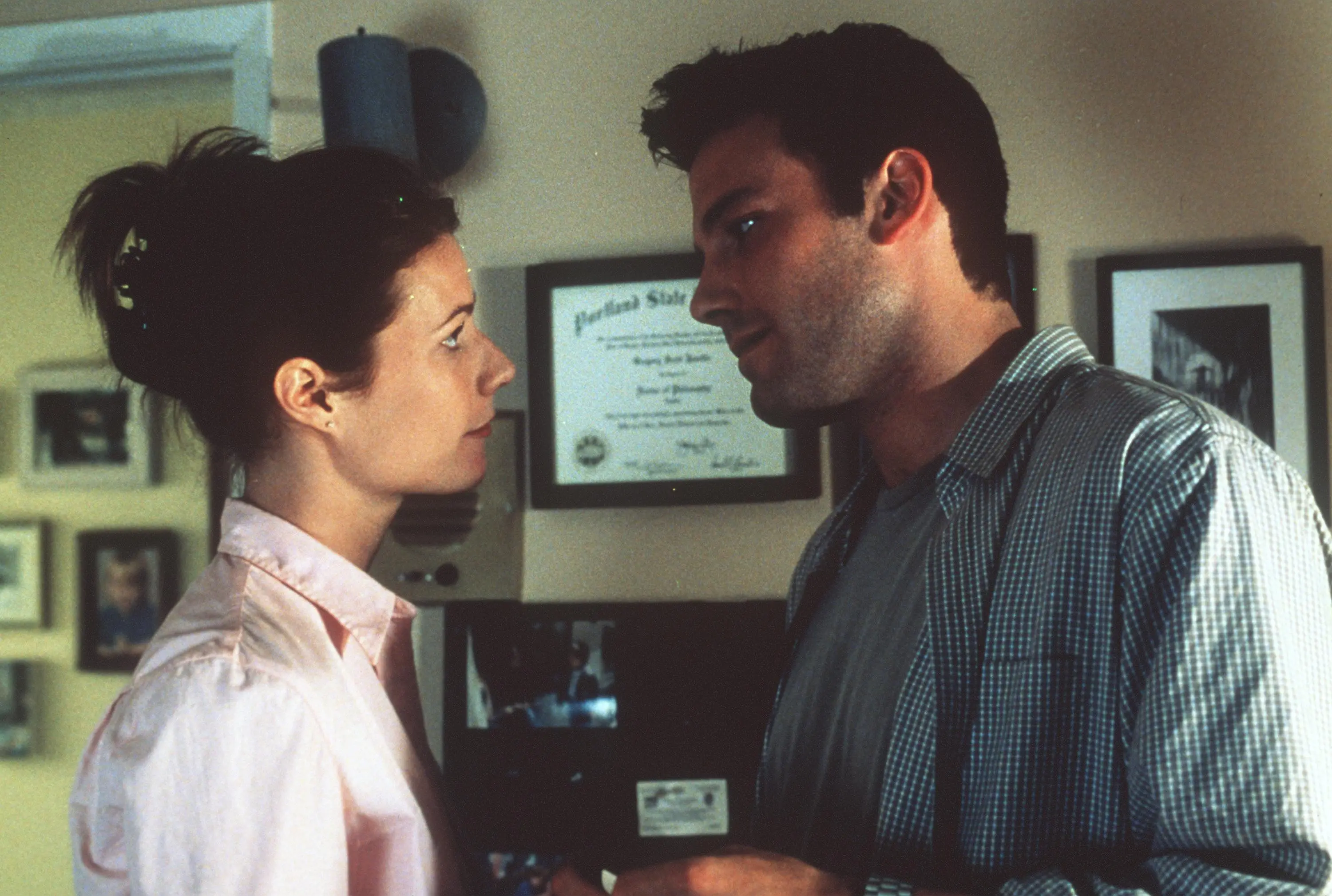 The former flames, pictured in the 2000 romcom Bounce, called it quits after three years (Eric Lee/Miramax Films/Newsmakers)