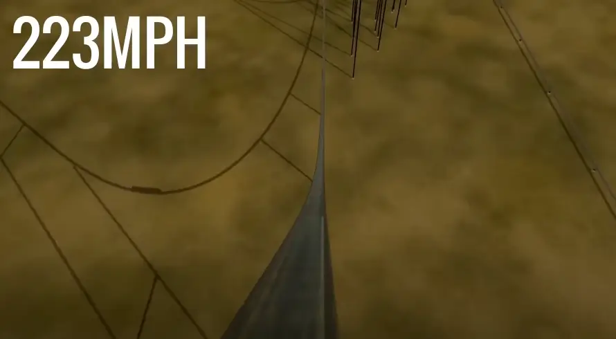 The first-person simulation is truly terrifying (YouTube/Great American Coasters)